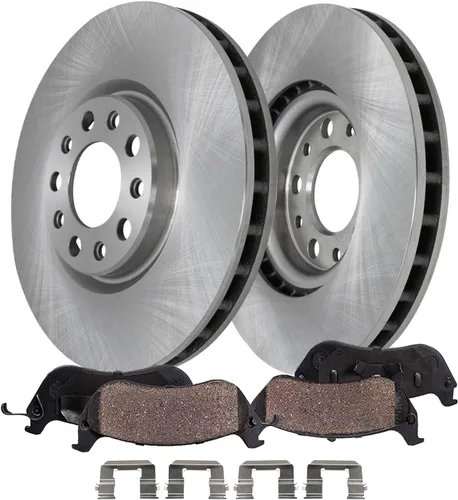 Vista 25 de Detroit Axle - Kit de freno delantero para Toyota RAV4 Prius V Lexus HS250h Scion xB Rotores de freno de disco de 10.83 pulgadas Pinza de freno