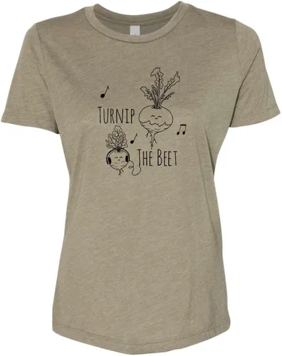 Vista 17 de Cute Women's Screen Printed Crew Neck Tee, Shirts With Sayings, Dusty Blue or Olive