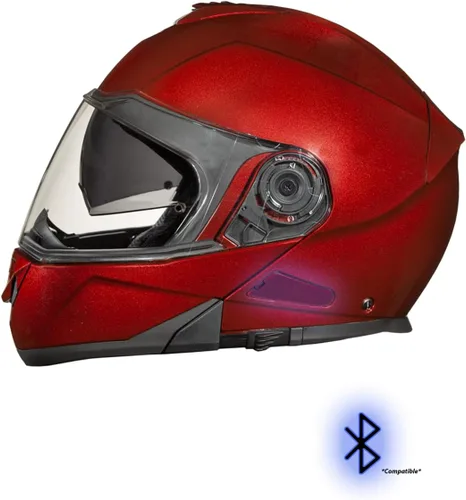 Vista 2 de Daytona Helmets Glide - Casco modular de motocicleta – Casco abatible aprobado por DOT – Casco de motocicleta de cara completa listo para Bluetooth