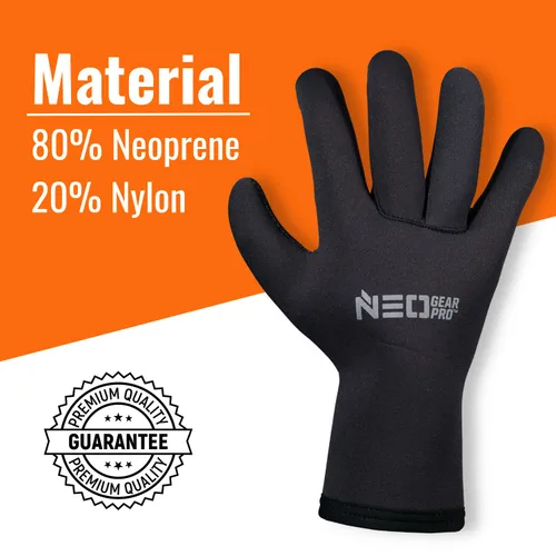 Vista 2 de NEO GEAR PRO Guantes de trabajo Guantes de trabajo impermeables de neopreno para invierno para clima frío 0.138 in Carbón pequeño