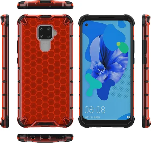 Vista 287 de Pzwoxukhov Funda compatible con Huawei Nova 3i, compatible con Huawei P Smart+ 2018 Honeycomb Anti-Drop Shock-Absorbing Case Negro