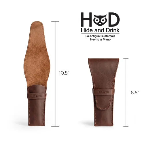 Vista 5 de Hide & Drink, Estuche de cuero para maquinilla de afeitar de seguridad, accesorios de afeitado, artículos esenciales para el cuidado personal, hecho