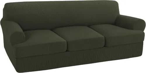 Vista 12 de Turquoize Funda para sillón con cojín en forma de T para sala de estar, funda elástica para sofá, funda suave para sillón, fundas de muebles
