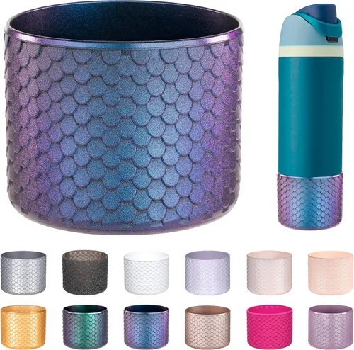 Vista 26 de Funda de Silicona para Botella de Agua Owala de 24oz, Manga Protectora Antideslizante Brillante para Botella de Agua Owala que Protege las Botellas