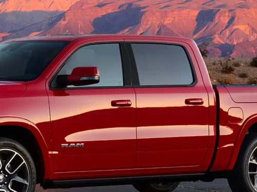 Vista 9 de Rvinyl Kit de molduras de ventana precortadas para poste de pilar en aluminio negro cepillado compatible con Dodge Ram 2019-2024 Crew Cab/Quad Cab
