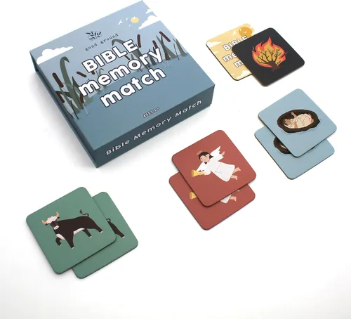 Vista 7 de Good Ground Juego de recuerdos a juego para niños pequeños Regalos divertidos y rápidos para niños y niñas de 3 a 7 años – Juego de cartas bíblico