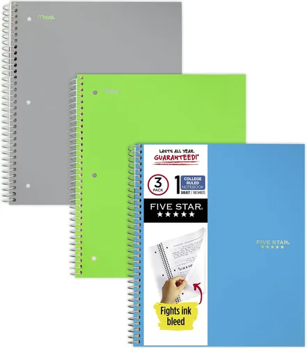 Vista 8 de Cuaderno de espiral Five Star, Trend Paquete de 6