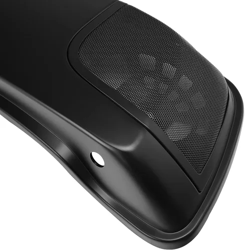 Vista 8 de TCT-MOTORPARTS Alforjas de mezclilla negra con tapas, bocina de 5 x 7 pulgadas, rejillas para Harley Street Glide Road King Road Glide Ultra Limited