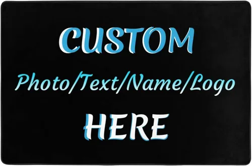 Vista 3 de Alfombra personalizada con logotipo, diseño personalizado de tu propia foto, texto, nombre, puerta, tapete antideslizante y duradero, adecuado