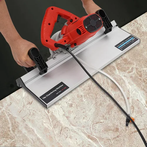 Vista 2 de Herramienta de biselado de azulejos de 43°, cortador de bisel eléctrico de azulejos de 1200 W con placa de biselado de aleación de aluminio y hoja