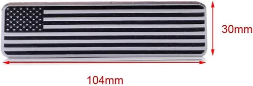 Vista 7 de Generic 2X Emblema de bandera estadounidense de EE. UU. de metal para maletero de coche, emblema para guardabarros, calcomanía cromada en negro