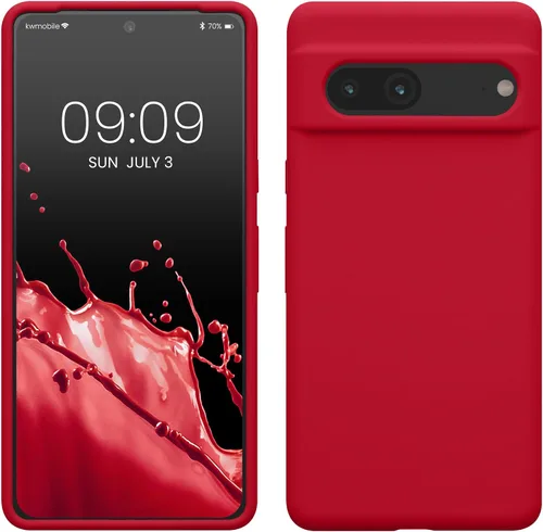 Vista 101 de kwmobile Funda compatible con Google Pixel 7 - Funda de silicona TPU con acabado suave - Piedra antigua
