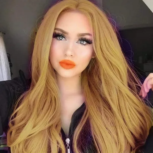 Vista 39 de 613 Peluca rubia realista sin pegamento con encaje frontal, peluca ondulada larga para mujeres blancas, 613 HD con encaje frontal, línea de cabello