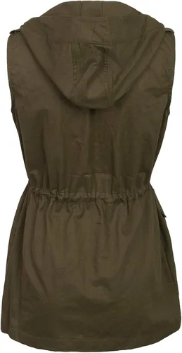 Vista 4 de KOGMO Chaleco militar Anorak con capucha para mujer, con cremallera, talla de EE. UU. (S-XL)