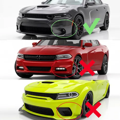 Vista 2 de Labio de Parachoques Delantero Compatible con Dodge Charger SRT GT-V 2015-2023 Estilo ABS Negro Brillante Divisor Delantero Protector Inferior AMPP