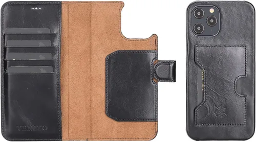 Vista 11 de Venito Florence - Funda de piel compatible con Samsung Galaxy S9, extra segura con bloqueo RFID, cartera desmontable para teléfono (gris decolorado)