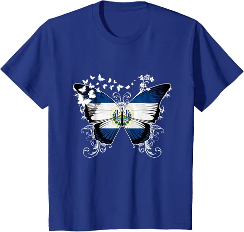 Vista 55 de Camiseta Salvadoreña Bandera El Salvador, Negro