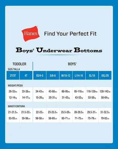 Vista 7 de Hanes Boys' Potty Trainer Underwear, Boxer Briefs Available, 6-Pack
