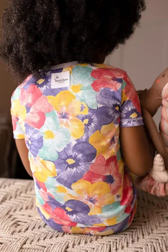 Vista 4 de Burt's Bees Baby - Pijama de camiseta y pantalón para bebé niña