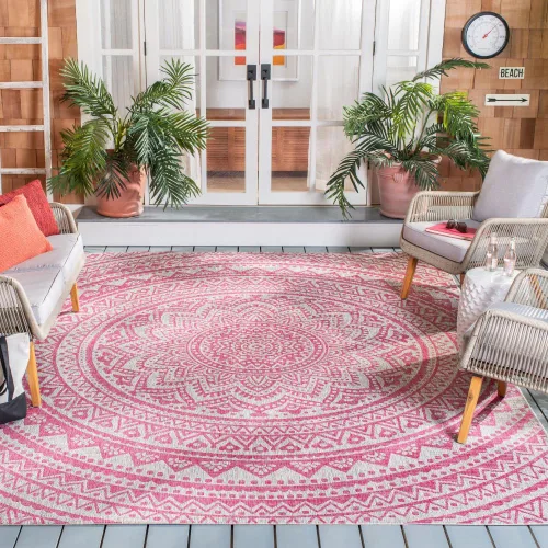 Vista 71 de SAFAVIEH Alfombra lavable al aire libre Courtyard Collection - 2'3" x 5', marfil y verde, no desprende pelusa y fácil limpieza, ideal para patio