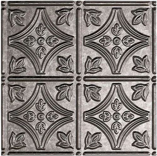 Vista 21 de FASÄDE Panel de techo decorativo de vinilo con pegamento de estilo tradicional y patrón 1 en bronce argente (muestra de 12 x 12 pulgadas)