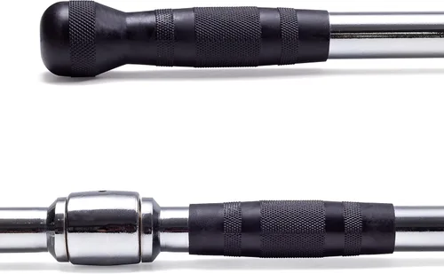 Vista 3 de AmStaff - Barra de tracción recta Ez Curl Lat de 48 pulgadas con doble gancho giratorio para máquinas de cable de doble polea, accesorio funcional