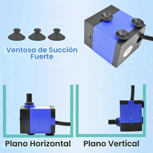Vista 4 de CONQUERALL 2.5W Mini bomba de fuente 42GPH sumergible al aire libre 1.48ft cabeza para tanques de peces nano