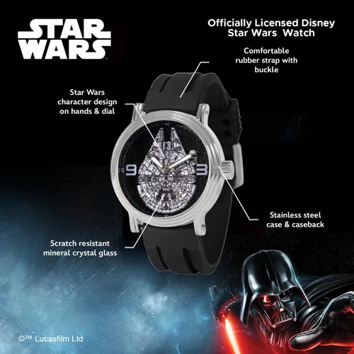 Vista 2 de Star Wars Reloj de cuarzo analógico vintage para adultos