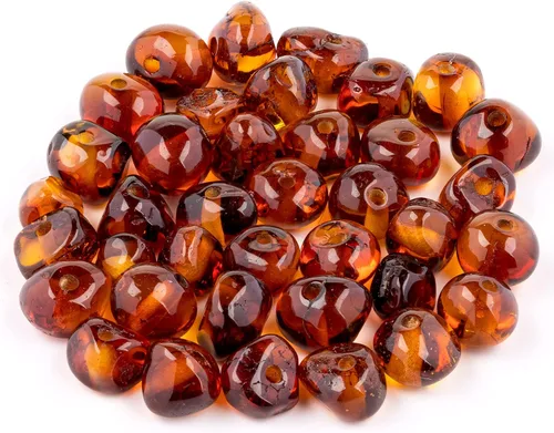 Vista 23 de Cuentas de ámbar estilo barroco, pulido y crudo, piedra báltica 100% natural, 0.197-0.236 in, suelta con agujeros perforados, varios colores - Amber