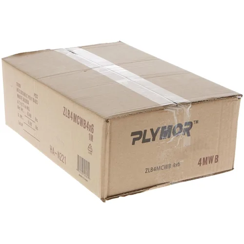 Vista 4 de Plymor 4 x 6 pulgadas (caja de 1,000), bolsas de plástico con cierre de cremallera resistente de 4 mil con bloque blanco