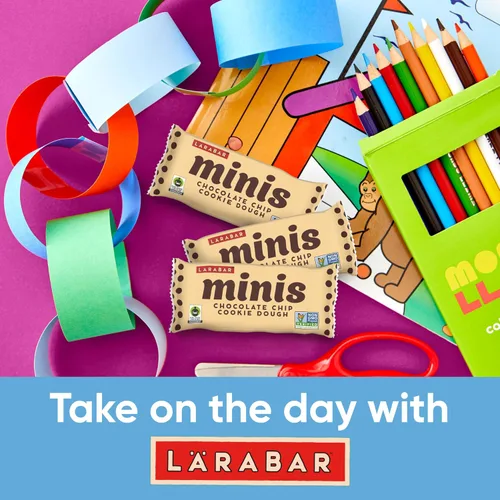 Vista 8 de Larabar - Mini barras de masa de galletas con chispas de chocolate, barra vegana de frutas y nueces sin gluten, barras de 0.78 onzas, 20