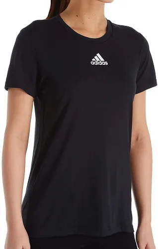 Vista 3 de adidas Camiseta Creator Climalite de manga corta con cuello redondo para mujer, 12H5