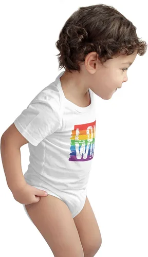 Vista 3 de LGBT Gay Pride Love Wins - Mameluco para recién nacido, traje de bebé