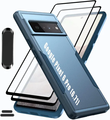 Vista 9 de Funda híbrida de doble capa para Pixel 6 Pro de 6.7 pulgadas, resistente a los golpes, resistente a los golpes, con 1 soporte magnético