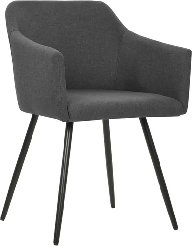 Vista 3 de Dining Chair Set of 2 Dark Grey Fabric, Modern Kitchen Dining Room Chairs with Metal Legs, Ergonomic Design for Home