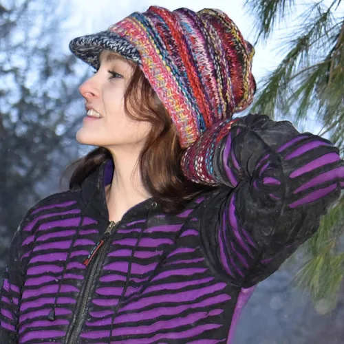 Vista 4 de Agan Traders Gorro de punto para mujer, acanalado, holgado, con forro polar, sin igual