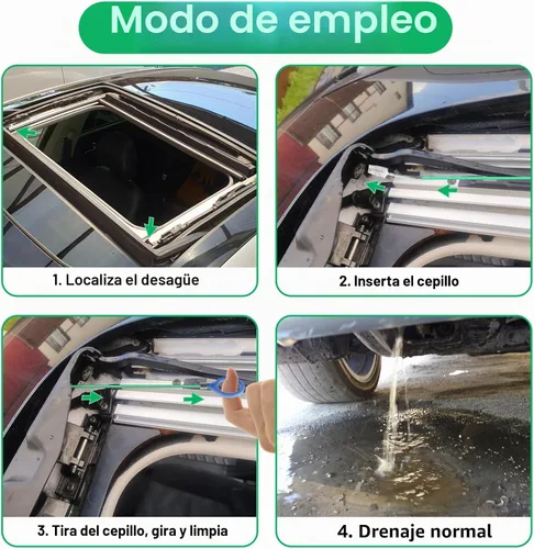 Vista 5 de Herramienta de limpieza de drenaje de techo corredizo, cepillo de tubo flexible de 78 pulgadas, cepillo de drenaje de tubo extra largo para limpieza