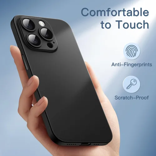 Vista 6 de JETech Funda Ultra Delgada para iPhone 15 Pro Max de 6.7 pulgadas, Cubierta de Lente de Cámara, Funda Minimalista Rígida de PP Ligera con Acabado