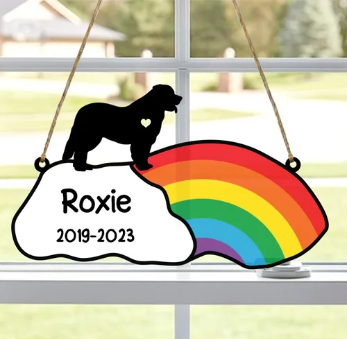 Vista 97 de LOVELYPOD Rainbow Bridge - Regalos conmemorativos para mascotas, regalos conmemorativos para perros afganos por pérdida de sabueso afgano, regalo