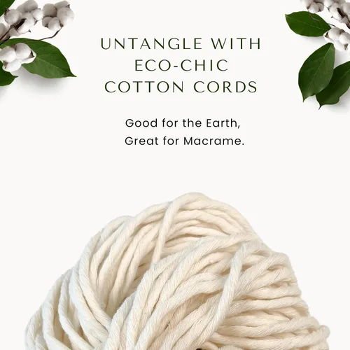 Vista 3 de BOCHIKNOT Cordón de macramé de 3 mm x 302 m - Cordón de macramé de hebra única para colgantes de pared, perchas de plantas - Cordón de macramé de 3