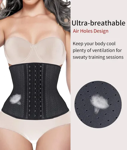 Vista 2 de YIANNA Underbust Corsé deportivo modelador de figura de látex para mujer