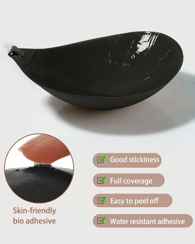 Vista 7 de Sujetador adhesivo sin tirantes, brasier autoadhesivo para mujer, vestido sin espalda con cubiertas para pezones