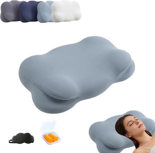Vista 9 de Cloud Pillow for Sleep, Memory Foam Cervical Pillow for Pain Relief Sleeping, Ergonomic Cervical Pillow with Replacement Pillowcase, Breathable Dark