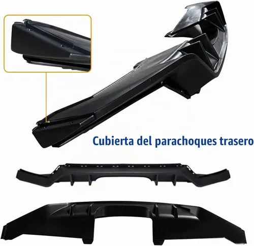 Vista 6 de Kit de piezas de carrocería trasera para Honda Civic Type R Style 2016-2018 Juego de parachoques trasero