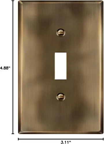 Vista 8 de LIDER Placa de Pared de Metal para Interruptor de Luz de Palanca, Cubierta de Interruptor de Acero Inoxidable, Resistente a la Corrosión