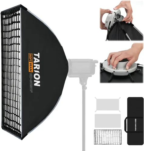 Vista 10 de TARION Softbeam SQ-30120F - Tira de montaje Bowens de liberación rápida
