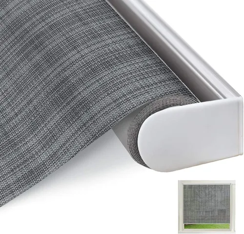 Vista 20 de Persianas enrollables solares para ventana, impermeables, filtrantes de luz, sin cordón, protección UV, ignífugas, para ventanas, puertas, sala