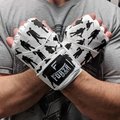 Vista 35 de Forza Sports Vendas de boxeo y MMA estilo mexicano de 180" Concientización sobre el autismo Azul