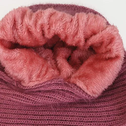 Vista 2 de Gorro de punto con forro polar suave y elástico para invierno