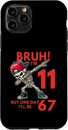 Vista 29 de Bruh I'm 11 But One-Day I'll Be 67 Retro 11th Birthday - Carcasa para iPhone 17